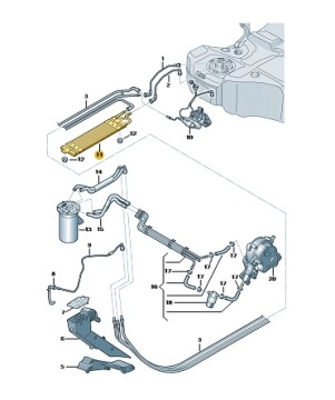 VW PASSAT B6 КОМПЛЕКТ УСТАНОВКИ ОХЛАЖДЕНИЯ ТОПЛИВА OE 3C0298001