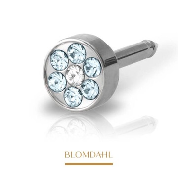 BLOMDAHL BRILLIANCE PLENARY AQUAMARINE/CRYSTAL 5mm