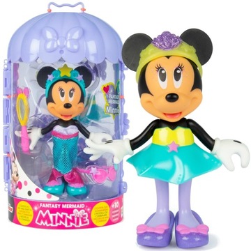 LALKA MYSZKA MINNIE SYRENKA + SZAFA 2 STROJE DISNEY