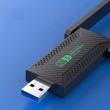WIFI USB-АДАПТЕР СЕТЕВАЯ КАРТА 2x ДВУХДИАПАЗОННАЯ АНТЕННА 5 ГГц 2,4 ГГц 1200 МБ/с