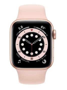 Apple Watch Series 6 GPS, 40 мм, алюминиевый корпус золотого цвета, спортивный ремешок розового песка