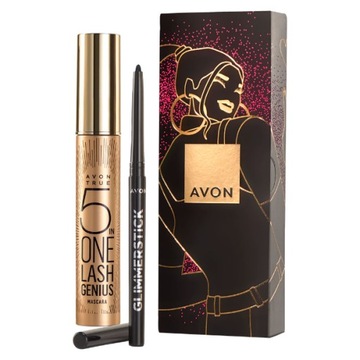 Avon Zestaw upominkowy tusz do rzęs Lash Genius 5w1+konturóka do oczu Black