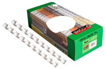 Grzbiety do bindowania 25mm / 50 szt Opus Białe