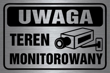 TABLICZKA - TEREN MONITOROWANY 20x30 Aluminium