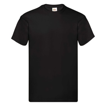 T-shirt męski okrągły dekolt Fruit of the Loom ORIGINAL rozmiar XL czarny
