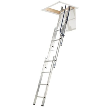 WERNER 76013 Schody Strychowe Składane aluminiowe 3m 12stopni