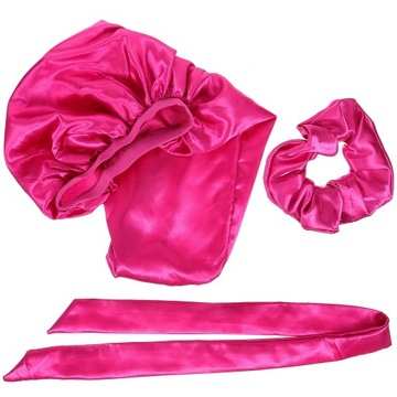 1 комплект шелковой повязки для сна с вьющимися волосами