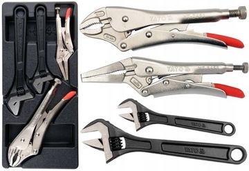 ВСТАВКА ЯЩИКА YATO, ЩИПЦЫ, РАЗВОДНЫЕ КЛЮЧИ