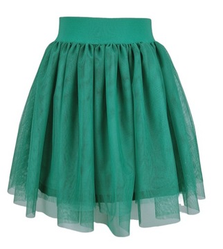 Spódnica szyfonowa zielona tutu Rozmiar: 86-98 długość 27cm S