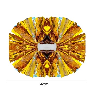 Двуглавый металлический помпон для черлидинга, цветочный шар