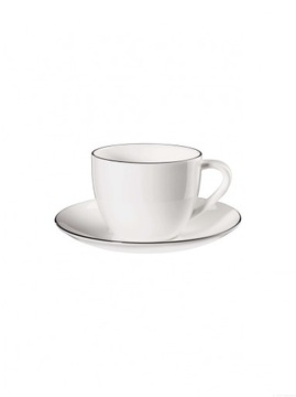 Asa filiżanka ze spodkiem 250ml uniwersalna do kawy herbaty cappucino 2w1