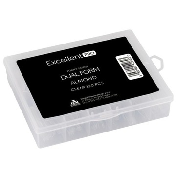 Форма DUAL Excellent PRO Верхние формы миндаль прозрачный 120 шт миндаль