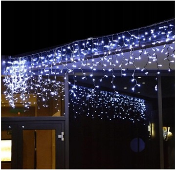 Icicle LAMPS LED 500 ШТОРА Внешнее внутреннее освещение 22,5 м + ВСПЫШКА
