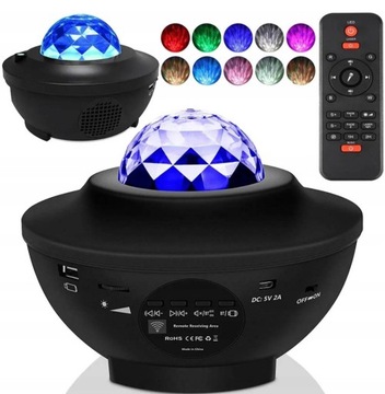 ЗВЕЗДНЫЙ ПРОЕКТОР НЕБО ПРОЕКТОР СВЕТОДИОДНАЯ НОЧНАЯ ЛАМПА BLUETOOTH ДИНАМИК + ПУЛЬТ ДИСТАНЦИОННОГО УПРАВЛЕНИЯ