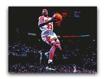 SCOTTIE PIPPEN - OBRAZ 60x40 plakat Chicago Bulls