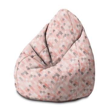 Worek Sako XXL Pufa Grucha Pink Pattern Polski Producent do Salonu Sypialni
