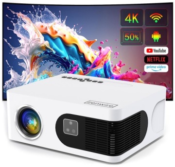 Мини-проектор Проектор WiFi Android TV FULL HD 4K 18000lm Автофокус Zenwire