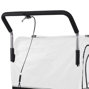 Велосипедный прицеп SAMAX 2in1 Jogger - белый/черный - серебристая рама