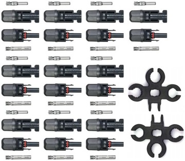 10x Złącza Konektory MC4 + 2x Klucze Panel Solar