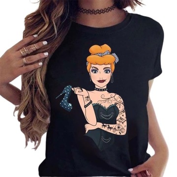 KOSZULKA DAMSKA BAWEŁNIANA T-SHIRT KOPCIUSZEK M