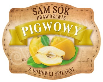 SOK PIGWOWY - Etykieta, naklejka 10x