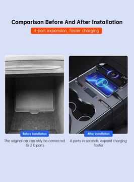 Для быстрого зарядного устройства Tesla Model3/Y 27 Вт, док-станции USB Type-C
