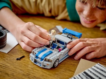 LEGO BLOCKS NISSAN Skyline GT-R R34 АВТОМОБИЛЬ ИЗ ФИЛЬМА «ФОРСАЖ»