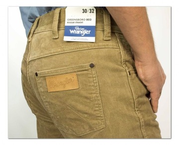 Wrangler Greensboro Lead Grey męskie spodnie sztruks W38 L32