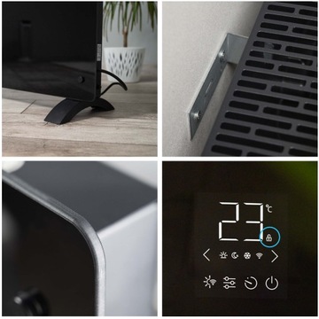 Yoer Стеклянный конвектор Электрический обогреватель 2500 Вт +ECO +WiFi LED +таймер