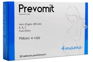 Prevomit, mdłości w ciąży, 28 tabletek powlekanych