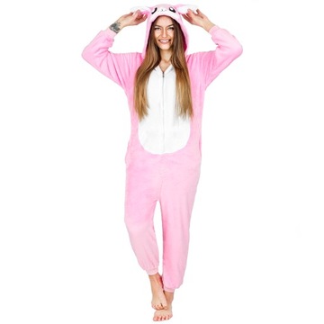 KOSTIUM KOMBINEZON ONESIE KIGURUMI PRZEBRANIE KRÓLIK CIEPŁA PIŻAMA DRES L