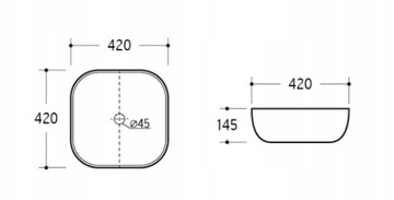 Шкаф для ванной 80 см ADEL BLACK 82-80 со столешницей WOTAN и умывальником SMILE
