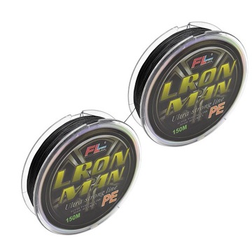 czarna PLECIONKA WĘDKARSKA LRON MAN 150m PRO FL 0,25mm 20,2kg