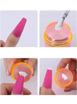 Силиконовый штамп для изготовления французских декоративных штампов с защитным колпачком.