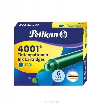 Naboje zielony Pelikan 6 szt.