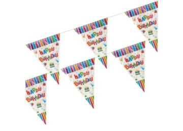 Girlanda 4 m Happy Birthay 19254 Papstar