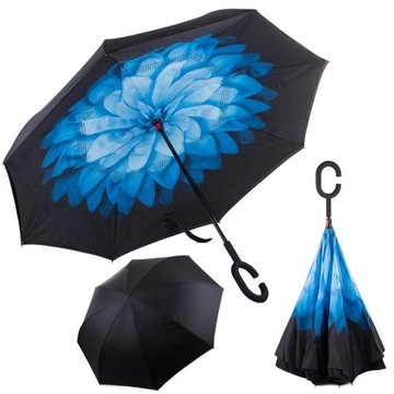 PARASOL PARASOLKA ODWRÓCONY SKŁADANY ODWROTNI