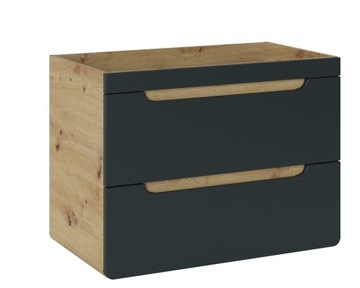 SZAFKA POD UMYWALKĘ 80 CM ARUBA CZARNY MAT