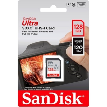 Карта памяти SANDISK Fast SD SDHC SDXC 128 ГБ