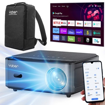 Projektor Kinowy LCD WiFi6 1080p 600 ANSI Smart TV Yaber PRO U6 Auto Focus