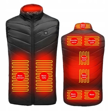 Podgrzewana Kamizelka Kurtka Bezrękawnik USB 2XL