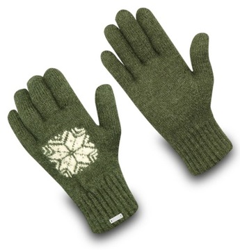 Rękawice wełniane Subzero Snowflake S / Green