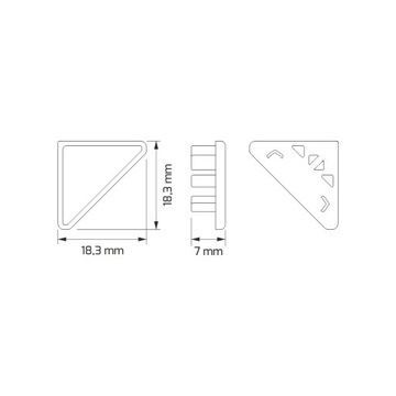 Заглушка профиля угловой линии