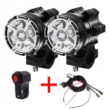 2 x ГАЛОГЕННЫЕ ЛАМПЫ ОТРАЖАТЕЛЬ V6X 6 LED CREE 60 Вт