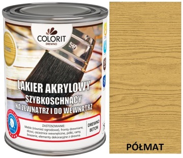 COLORIT LAKIER AKRYLOWY DO DREWNA 0,75L PÓŁMAT