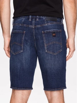 EA7 EMPORIO ARMANI SZORTY SPODENKI JEANSOWE 33