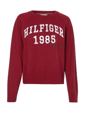 TOMMY HILFIGER DAMSKI SWETER HERITAGE CLARET r.L