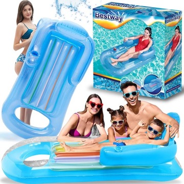 BESTWAY MATERAC LEŻAK DMUCHANY FOTEL Z OPARCIEM NA PLAŻĘ BASEN DO PŁYWANIA