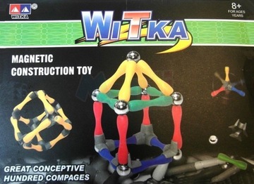 KLOCKI KONSTRUKCYJNE MAGNETYCZNE 80 ELEMENTÓW