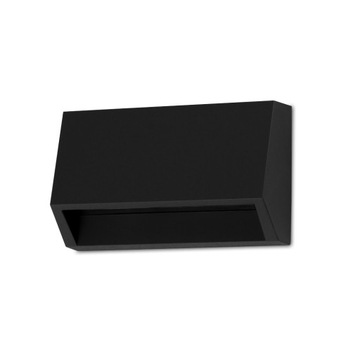 LAMPA ŚCIENNA LED SCHODOWA 230V NATYNKOWA IP65 CZARNA